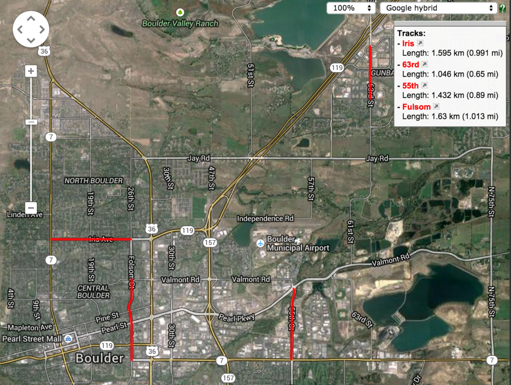 Map of Boulder potential right-sizing streets